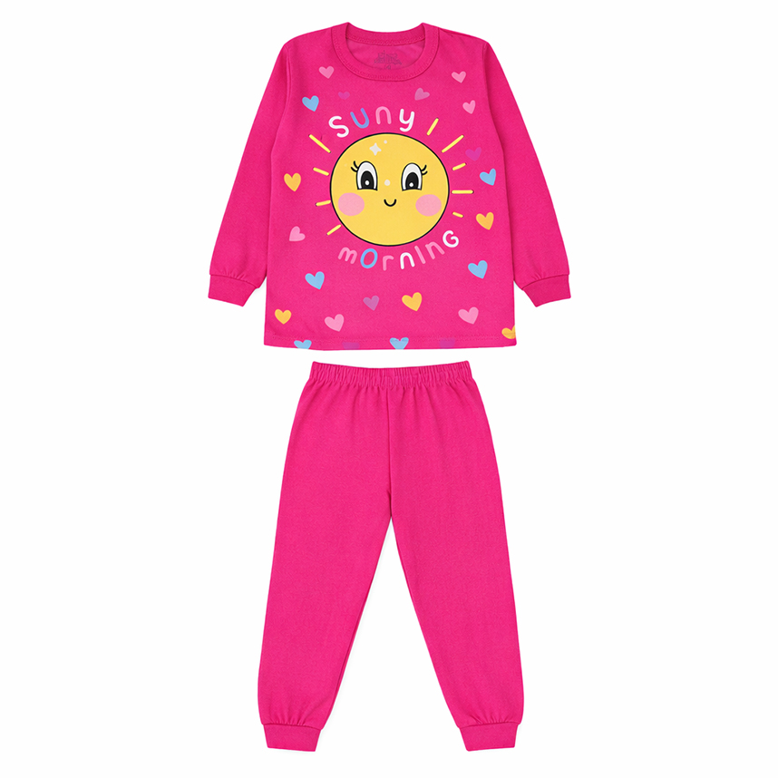 Pijama Longo Infantil Bicho Bagunça Estampa Sol
