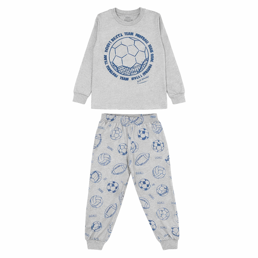 Pijama Longo Infantil Bicho Bagunça Estampa Bola