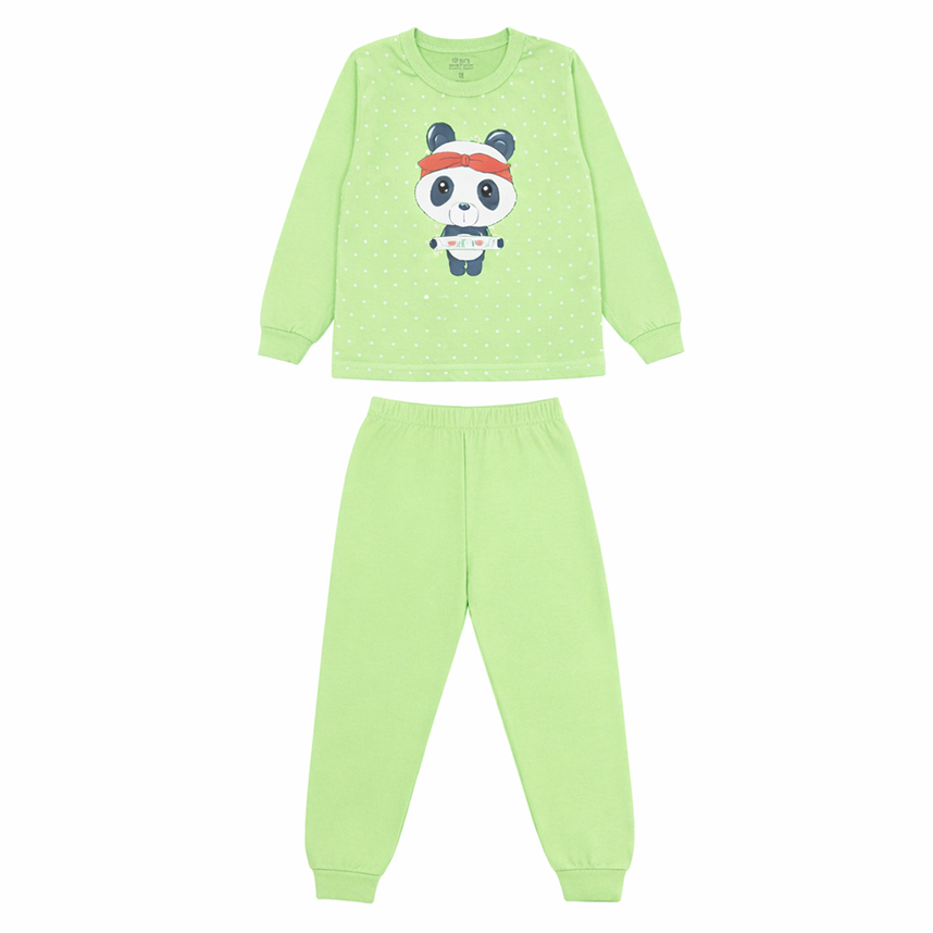 Pijama Longo Juvenil Bicho Bagunça Estampa Panda
