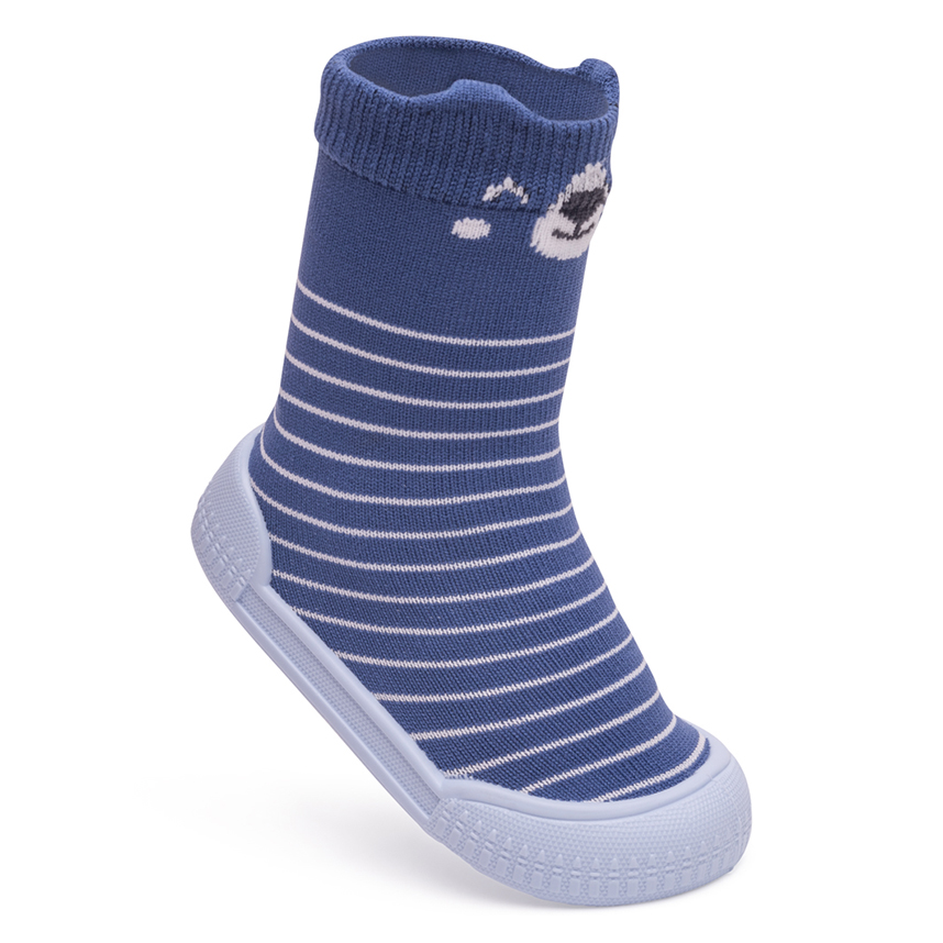 Meia Bebê Pimpolho com Sola Estampa Urso