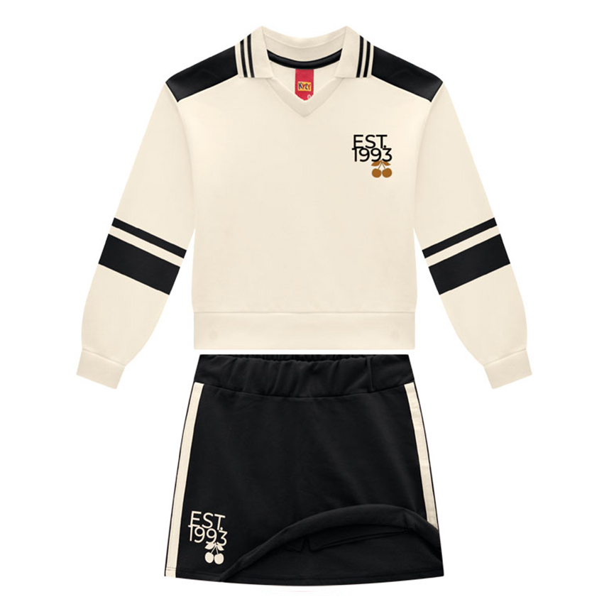 Conjunto Juvenil Kyly Blusão Manga Longa E Saia Felpado