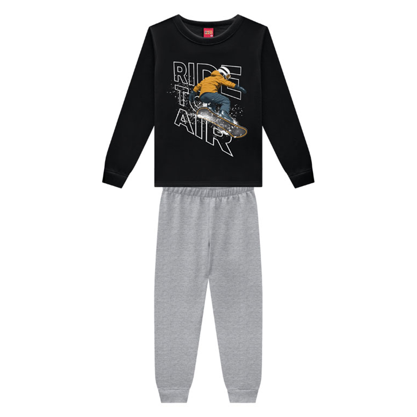 Conjunto Juvenil Kyly Blusão Estampa Ride Air E Calça