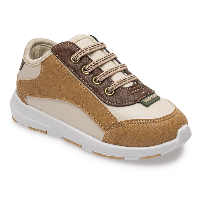 Tênis Infantil Pimpolho Menino Com Cadarço Em Courino