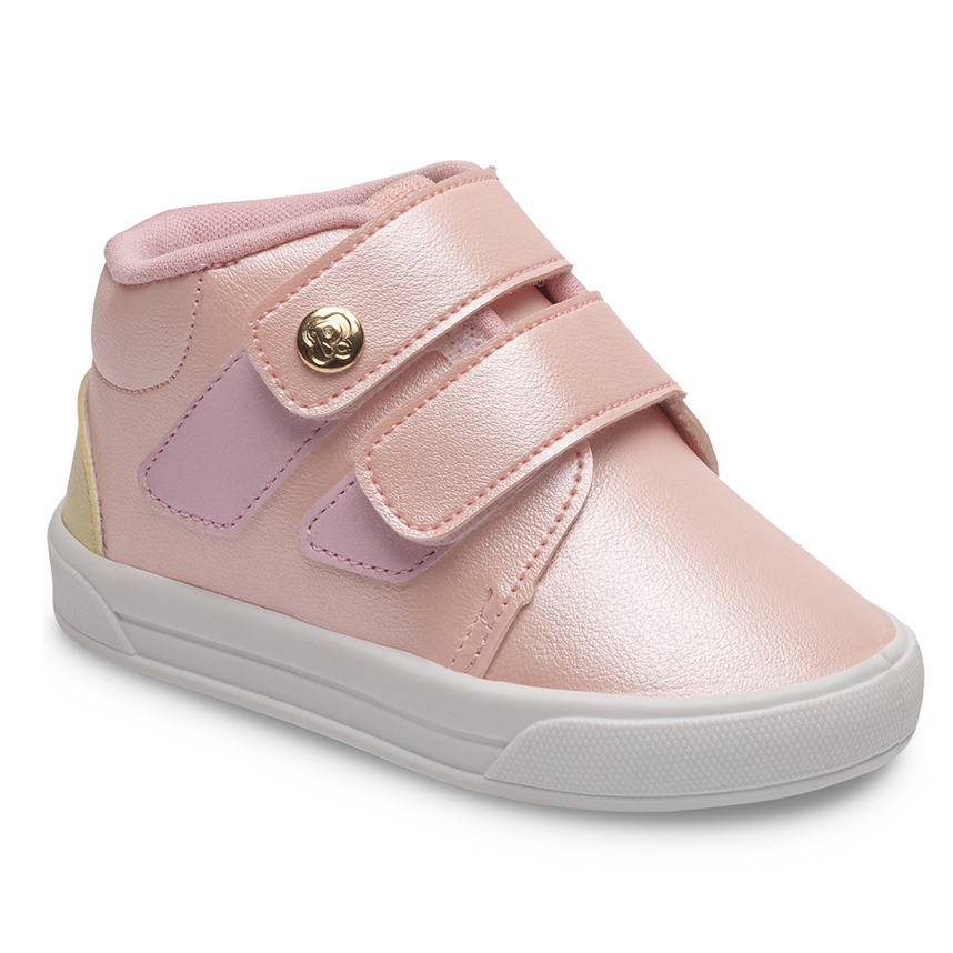 Tênis Bebê Pimpolho Menina Com Dois Velcros