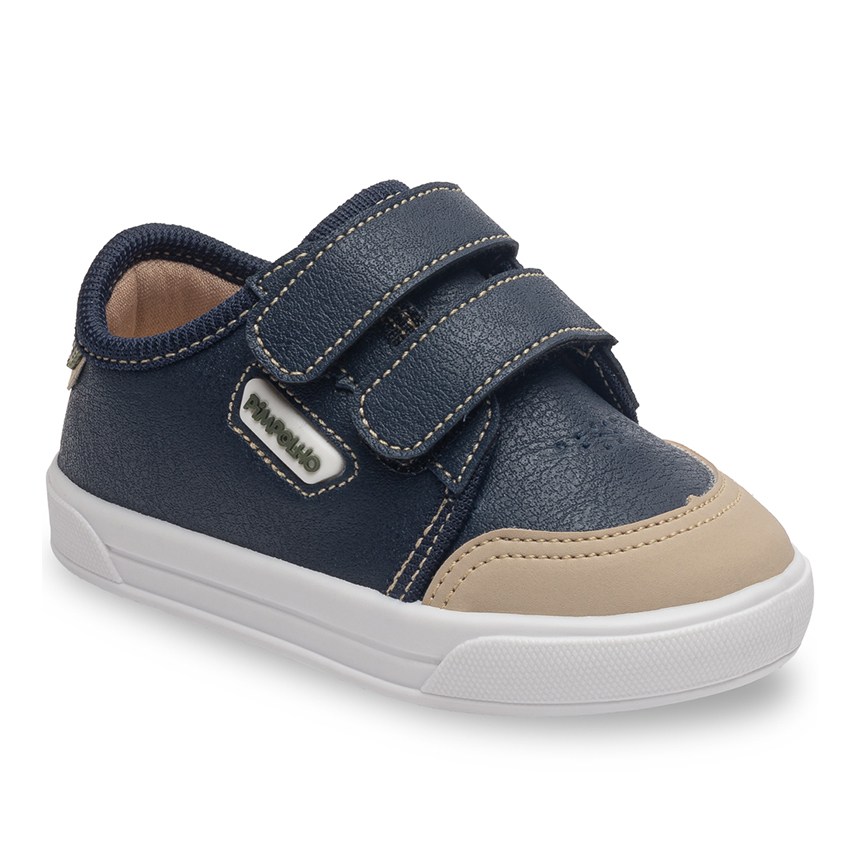 Tênis Bebê Pimpolho Menino Com Dois Velcros