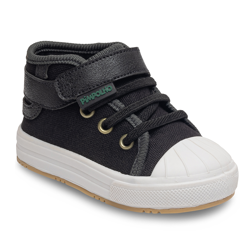 Tênis Bebê Pimpolho Menino Com Cadarço E Velcro