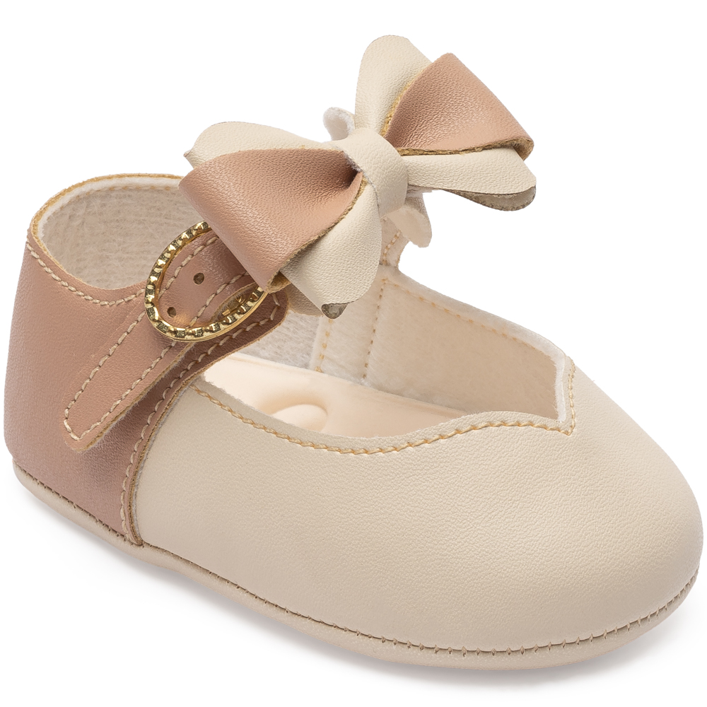 Sapato Bebê Pimpolho com Fivela e Laço