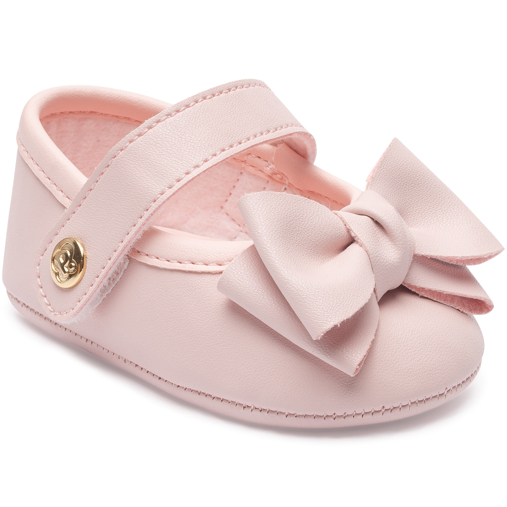 Sapato Bebê Pimpolho Com Velcro Laço