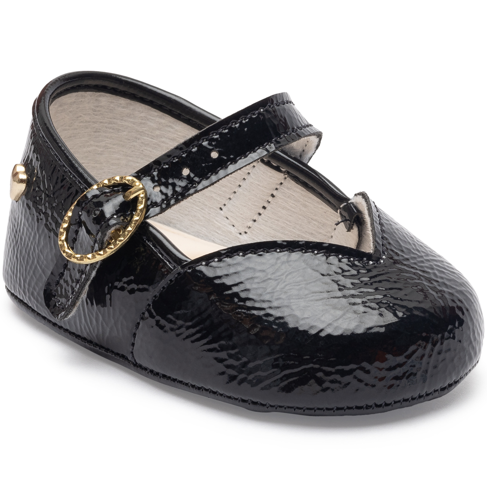 Sapato Bebê Pimpolho Menina com Fivela Detalhe Coração