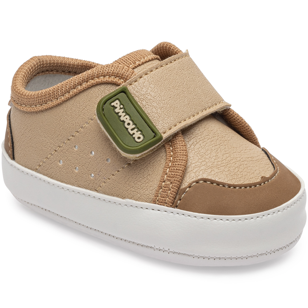 Tênis Bebê Pimpolho Detalhe Velcro Largo