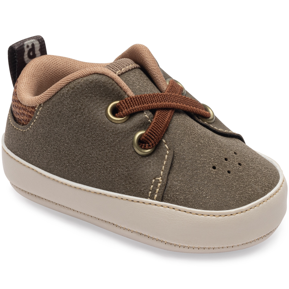 Tênis Bebê Pimpolho Menino Cravinho Com Cadarço