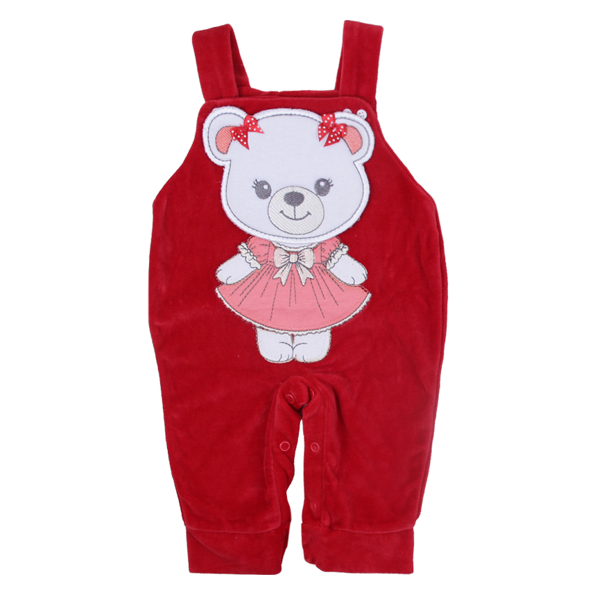 Macacão Longo Bebê Petutinha Plush Jardineira E Body 2 Peças