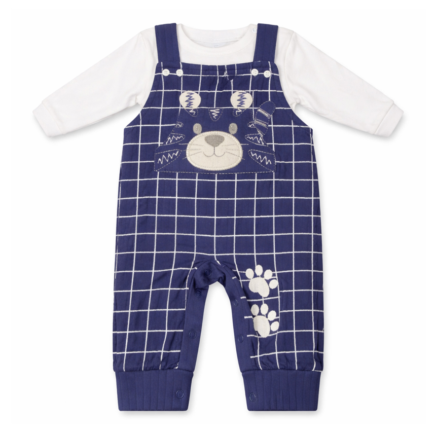 Macacão Longo Bebê Petutinha Bordado Tigre E Body 2 Peças