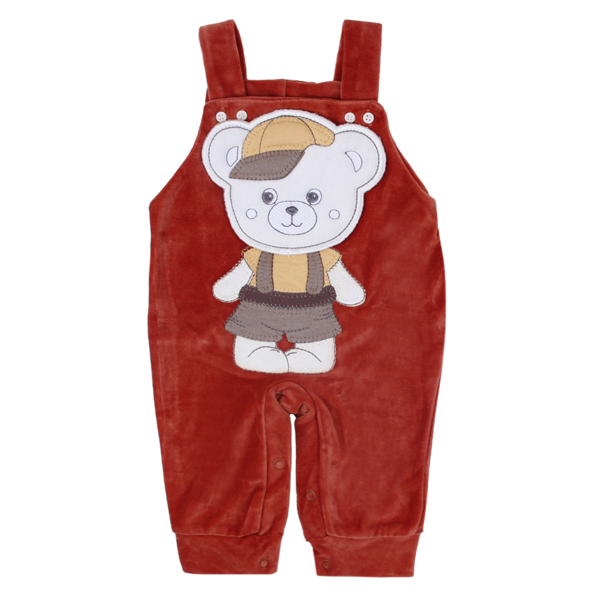 Macacão Longo Bebê Petutinha Bordado Urso E Body 2 Peças