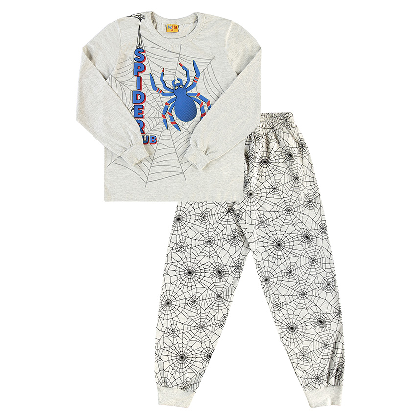 Pijama Longo Infantil Rollu Estampa Teia de Aranha