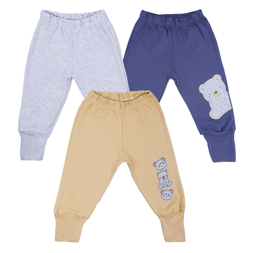 Kit Mijão Bebê Petutinha Estampa Urso Hello 3 Peças