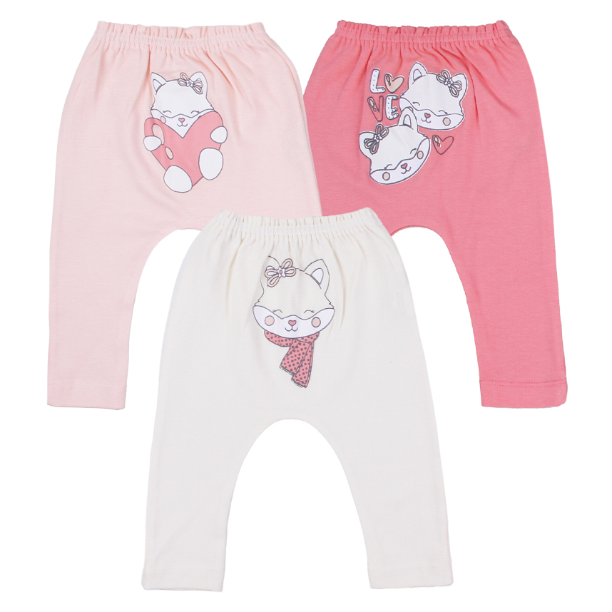 Kit Mijão Bebê Petutinha Estampa Raposa Love 3 Peças Kit Mijão Bebê Petutinha Estampa Raposa Love 3 Peças