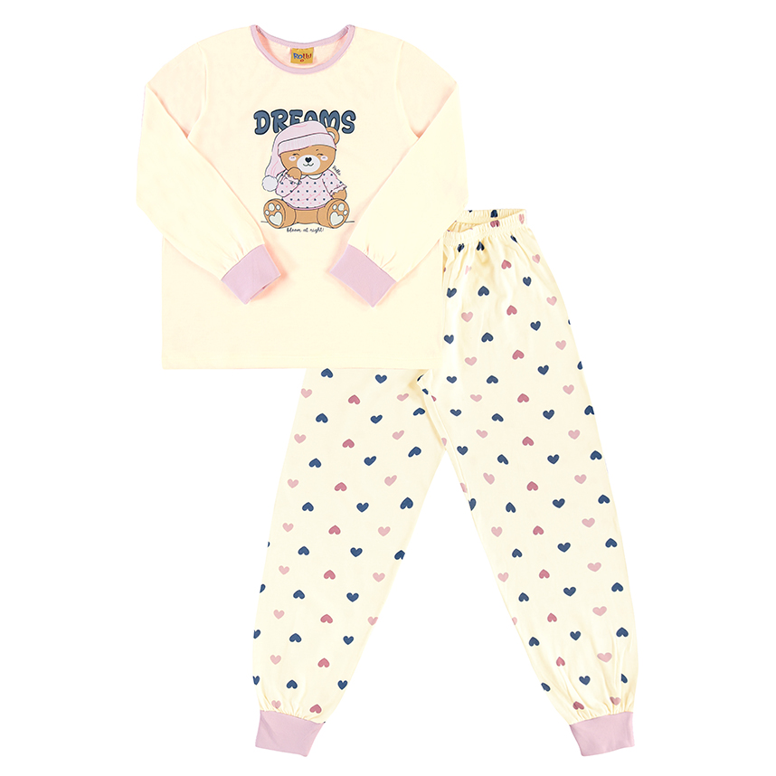 Pijama Longo Infantil Rollu Estampa Dreams Urso
