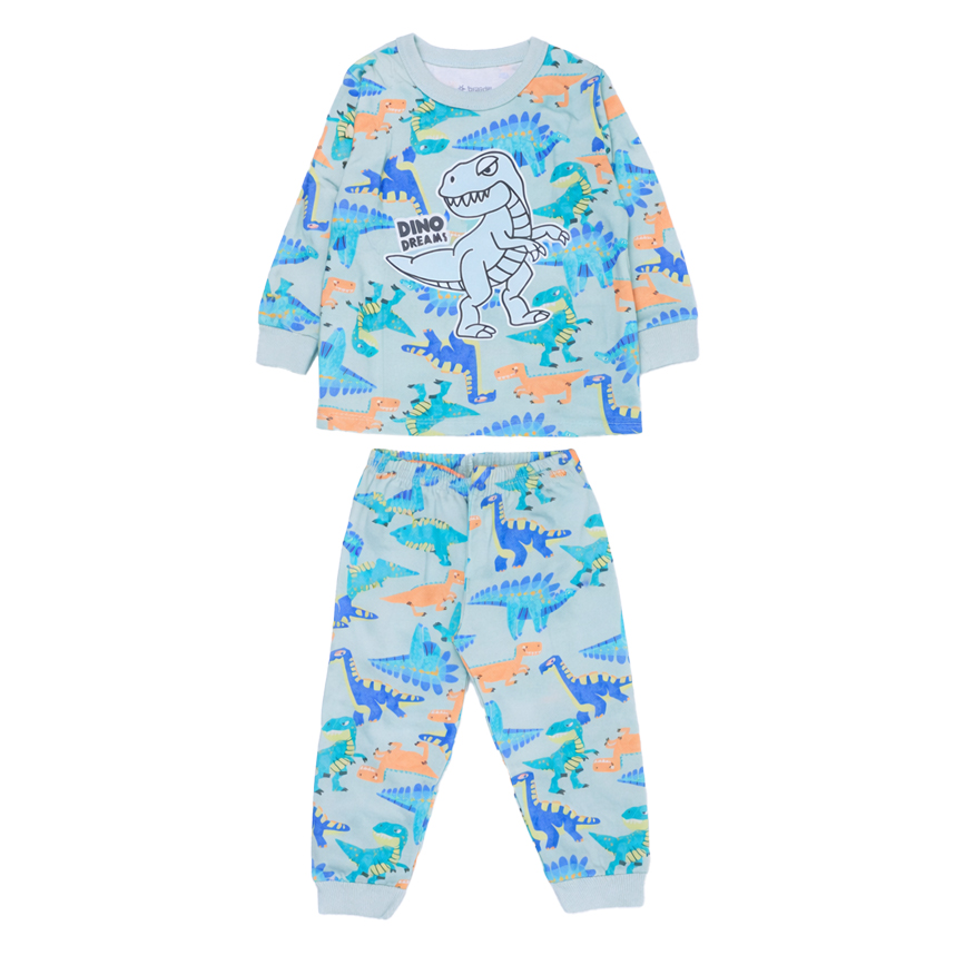 Pijama Longo Infantil Brandili Estampa Dinossauros
