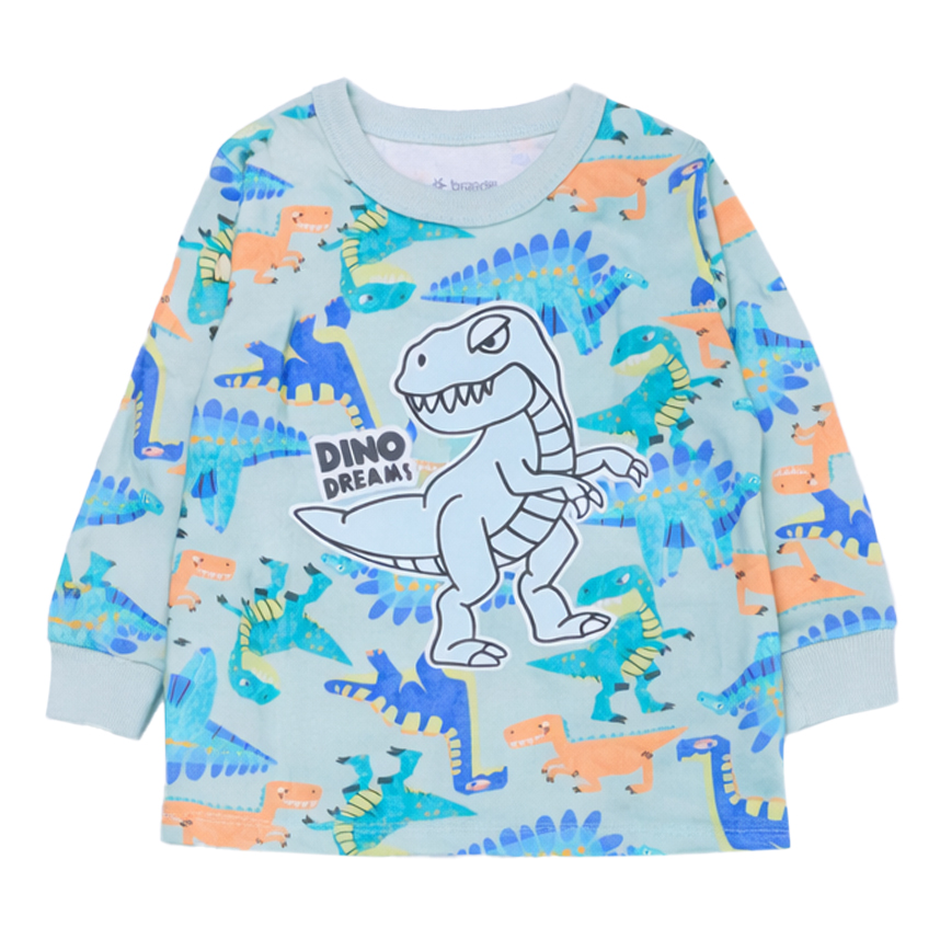 Pijama Longo Infantil Brandili Estampa Dinossauros Pijama Longo Infantil Brandili Estampa Dinossauros
