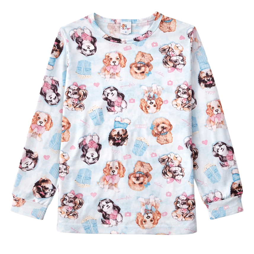 Pijama Longo Infantil Duzizo Térmico Estampa Cachorrinhos Pijama Longo Infantil Duzizo Térmico Estampa Cachorrinhos