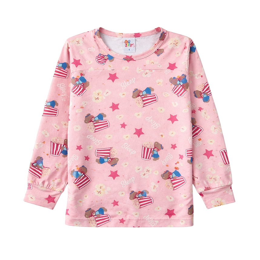 Pijama Longo Infantil Duzizo Térmico Estampa Pipoquinhas Pijama Longo Infantil Duzizo Térmico Estampa Pipoquinhas
