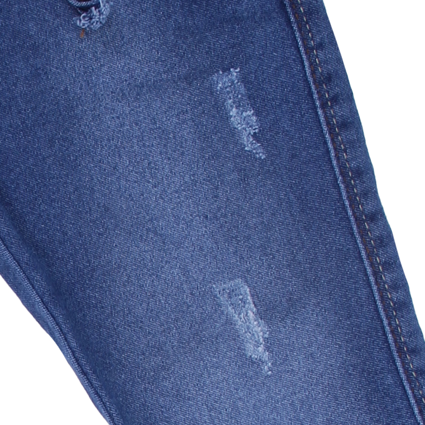 Calça Jeans Infantil Faos Cós E Barra Elástico Efeito Used