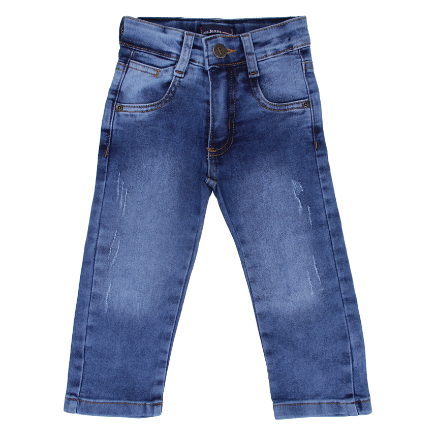 Calça Jeans Infantil Faos Used Com Detalhe Puídos