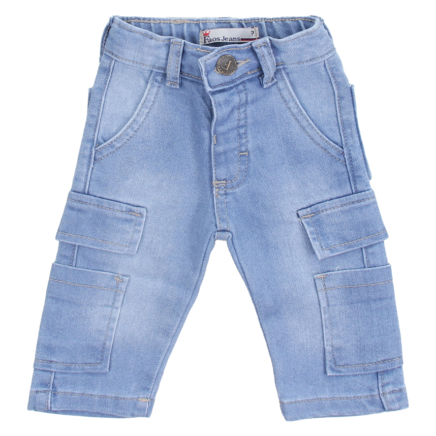 Calça Jeans Infantil Faos Com Bolso Cargo