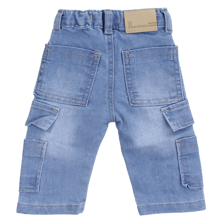 Calça Jeans Infantil Faos Com Bolso Cargo