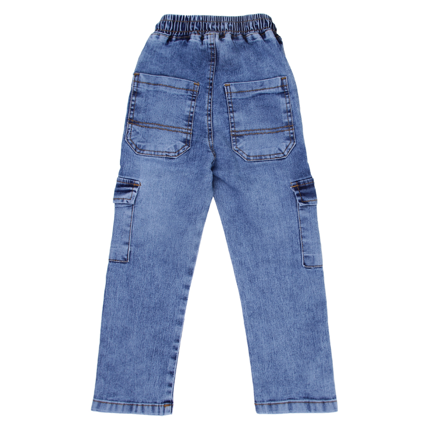 Calça Jeans Infantil Faos Cargo Com Cordão