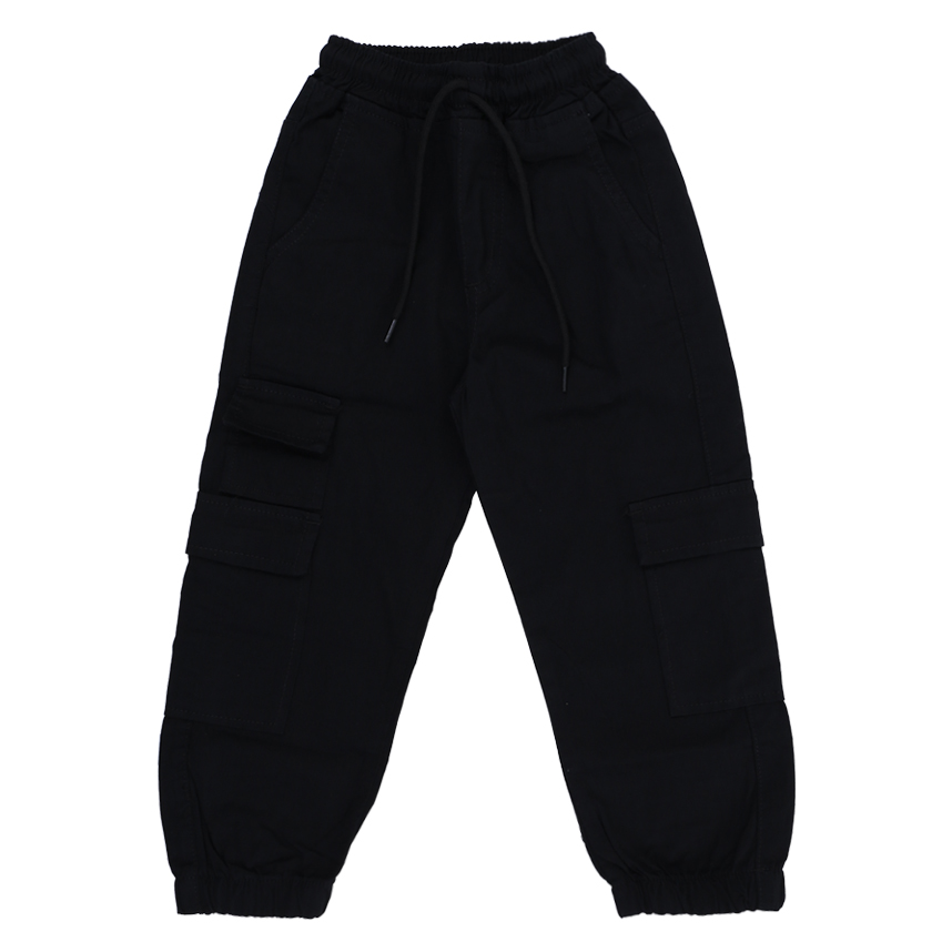 Calça Sarja Infantil Faos Cós E Punho Elástico Bolso Cargo