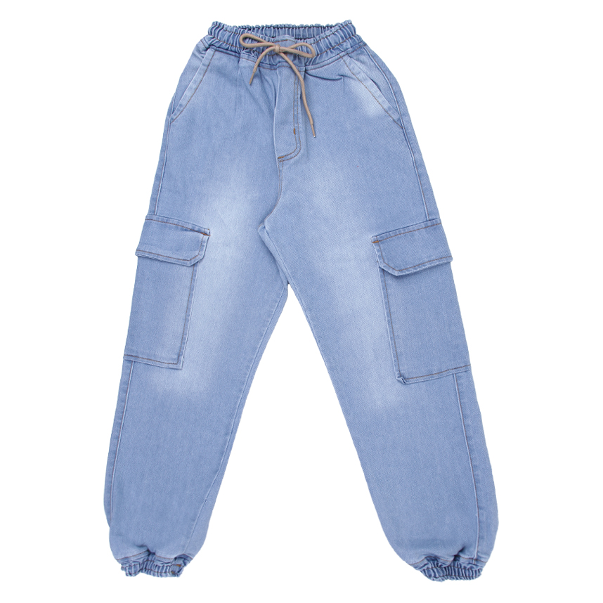 Calça Jeans Juvenil Faos Cós E Barra Com Elástico