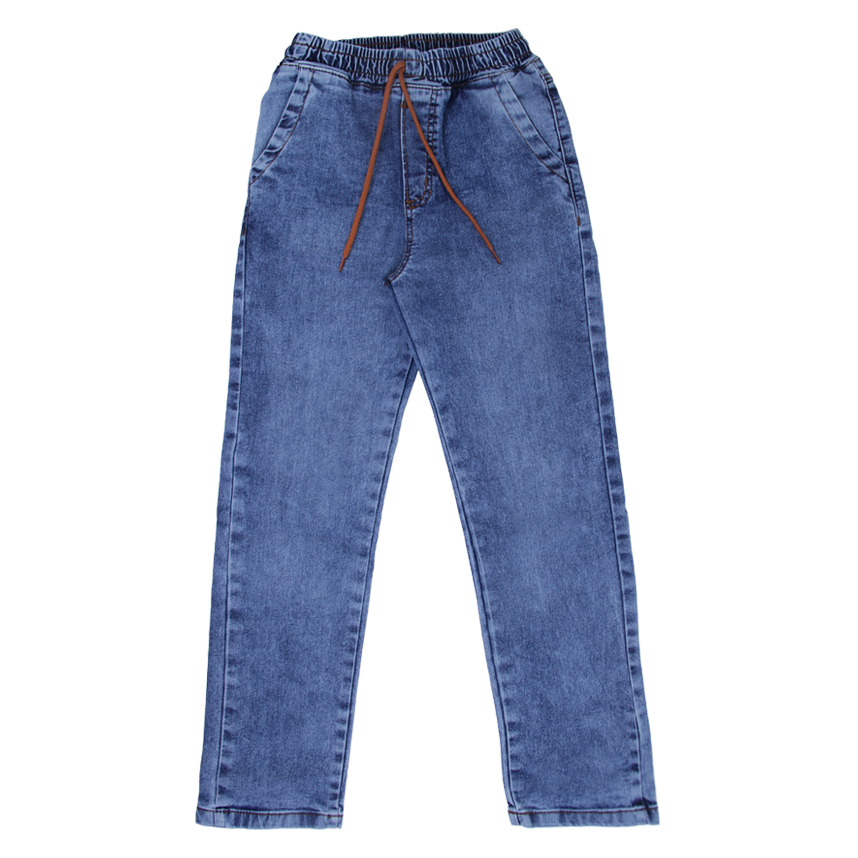 Calça Jeans Juvenil Faos Used Cós Elástico E Cordão