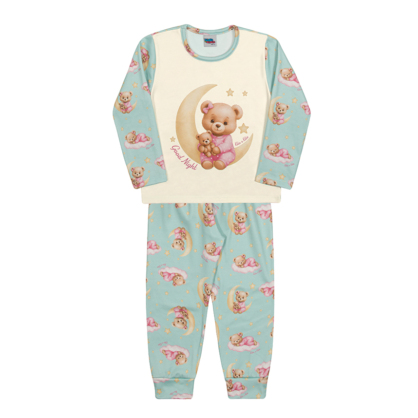 Pijama Longo Infantil Kiko E Kika Estampa Ursos