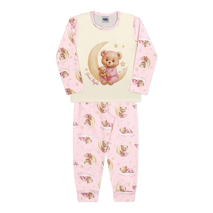 Pijama Longo Infantil Kiko E Kika Estampa Ursos