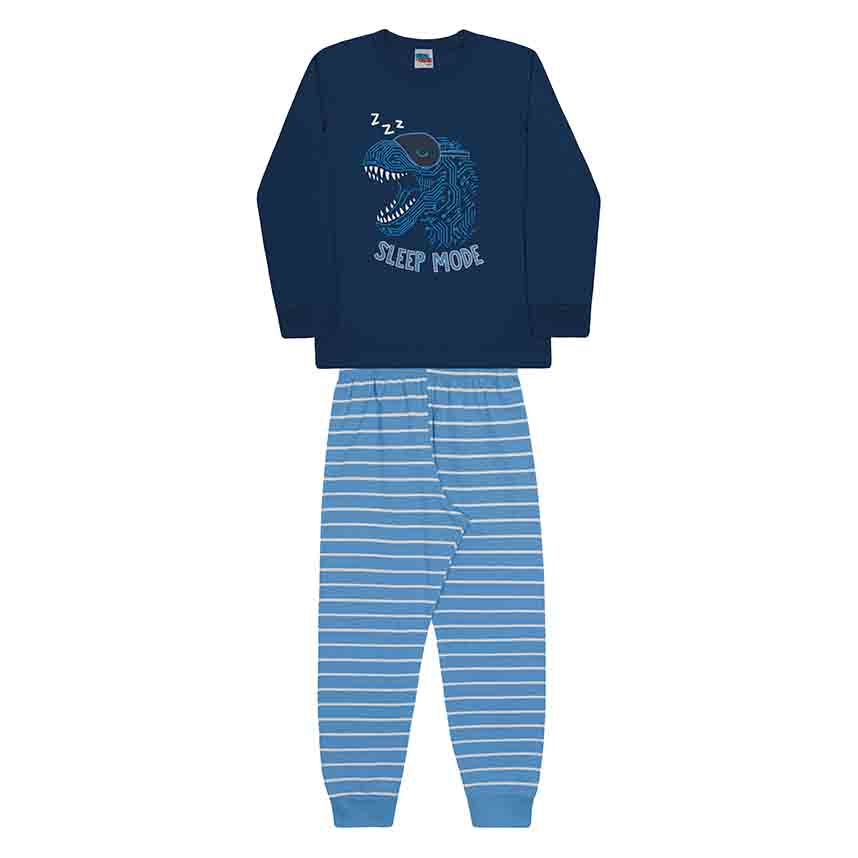 Pijama Longo Infantil Kiko E Kika Estampa Monstro Pijama Longo Infantil Kiko E Kika Estampa Monstro