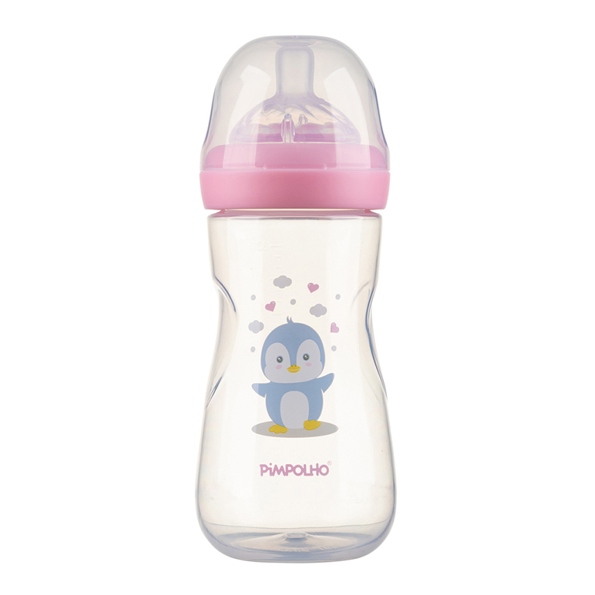 Mamadeira Bebê Pimpolho Estampa Pinguim 330 ml