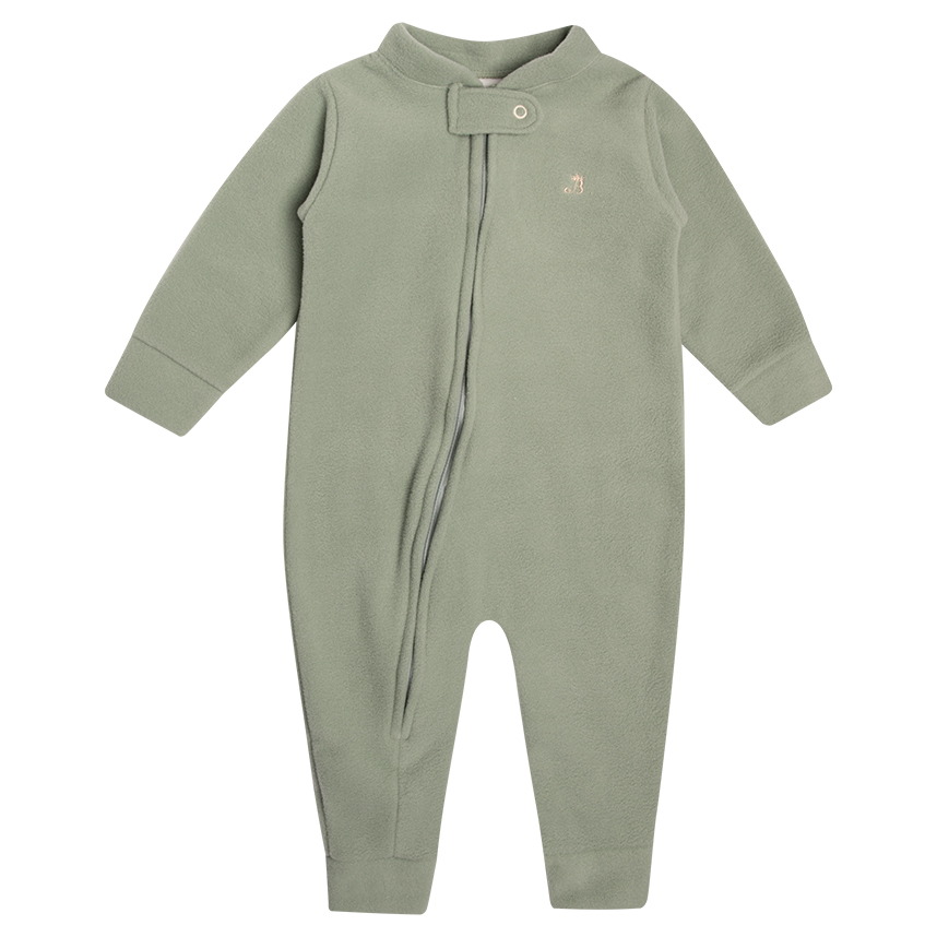 Macacão Longo Bebê Junkes Com Zíper Em Soft Liso