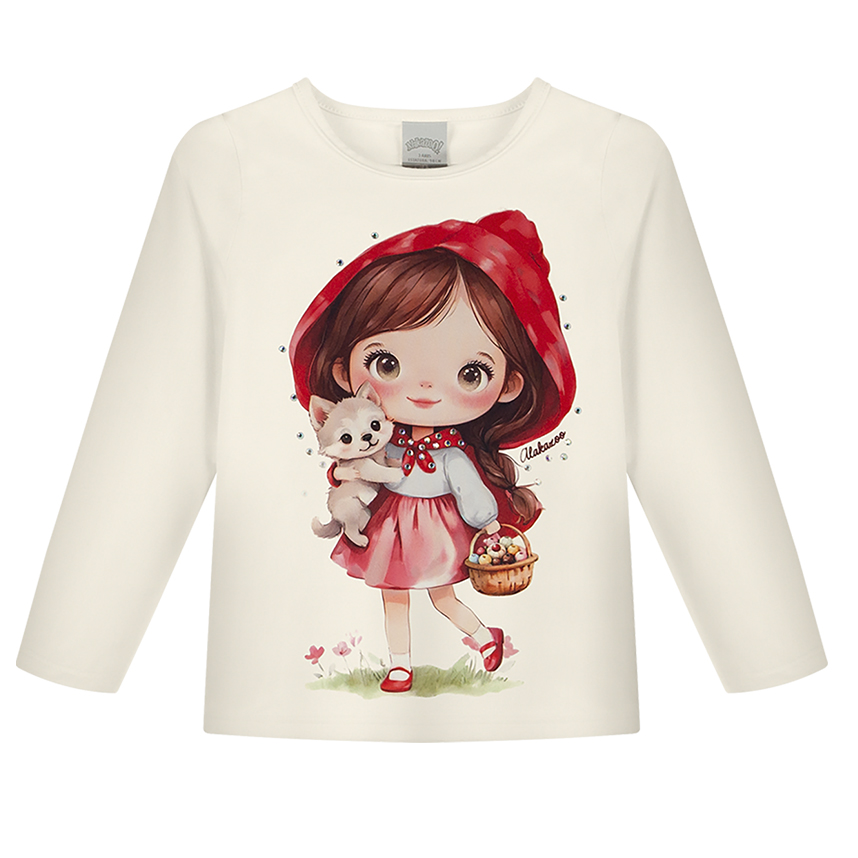 Blusa Infantil Alakazoo Manga Longa Estampada