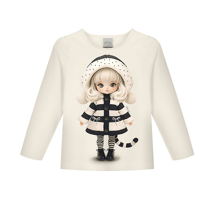 Blusa Infantil Alakazoo Manga Longa Estampada