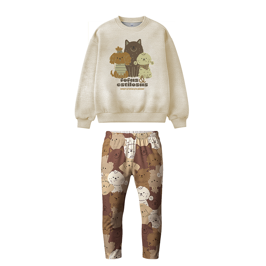 Conjunto Infantil Malwee Blusão Estampado E Calça