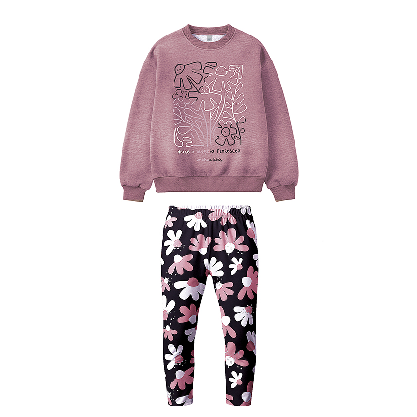 Conjunto Infantil Malwee Blusão Estampado E Calça
