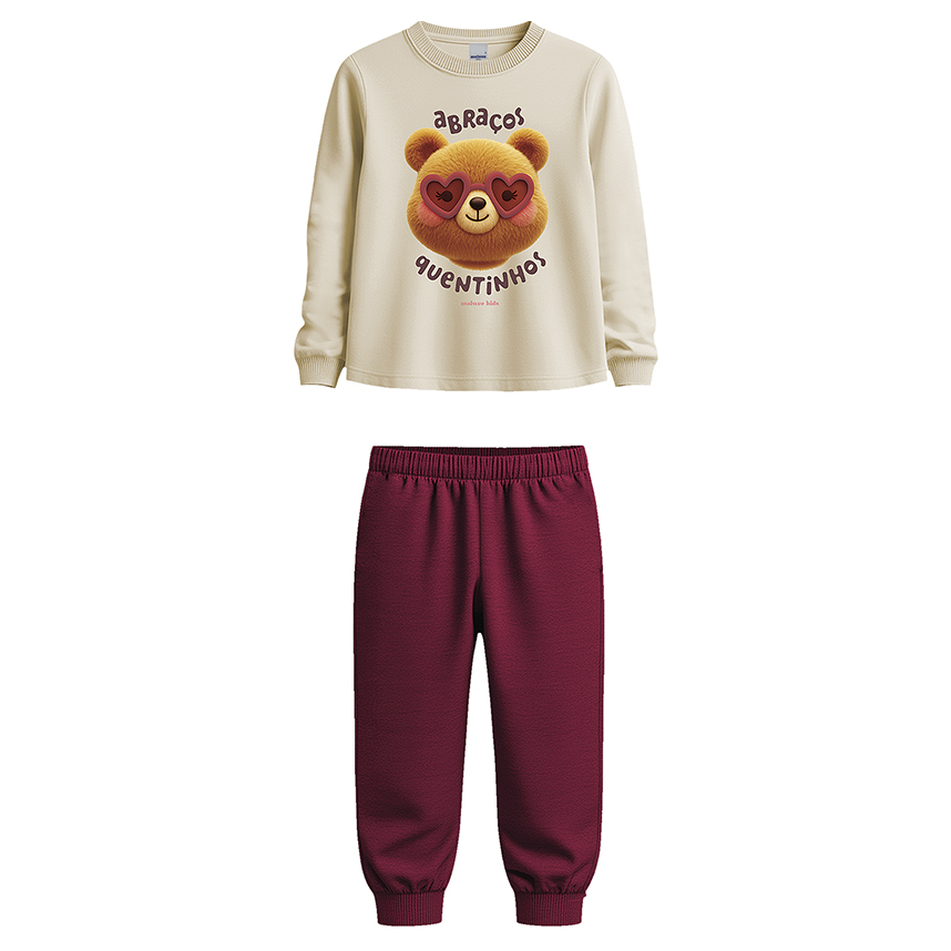 Conjunto Infantil Malwee Blusão Estampado E Calça