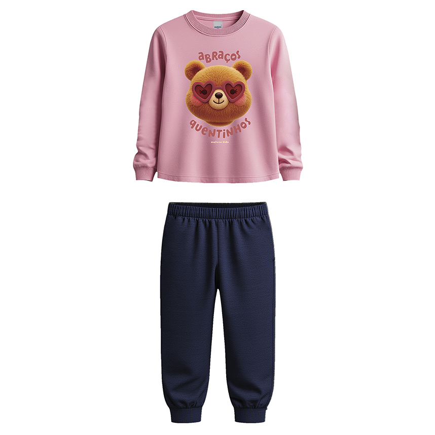 Conjunto Infantil Malwee Blusão Estampado E Calça