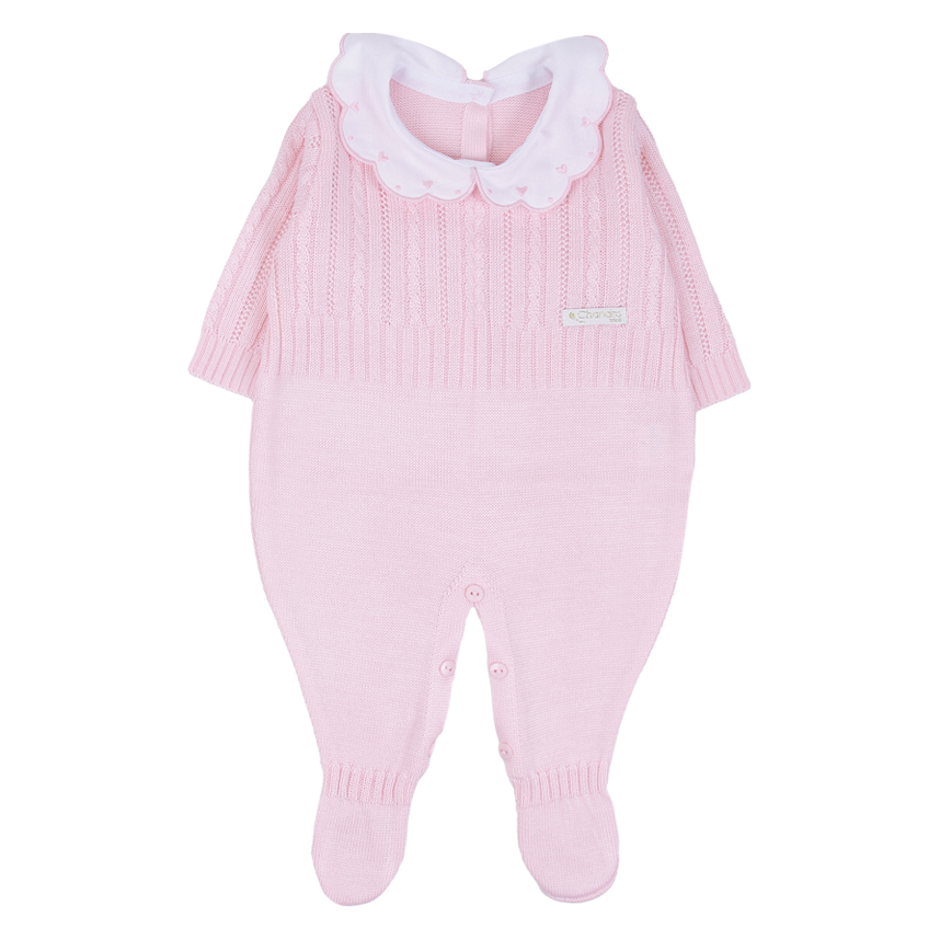 Saída Maternidade Chandra Tricô Bordado Coração 3 Peças