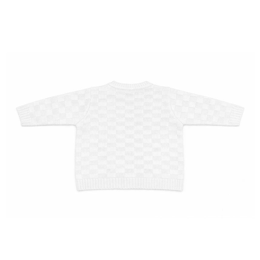 Casaco Bebê Chandra Tricô Trabalhado Tijolinho