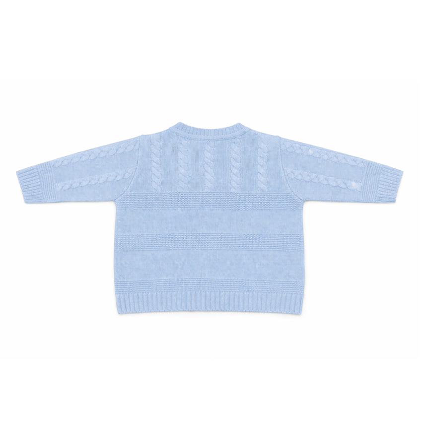 Casaco Bebê Chandra Tricô Trabalhado Trança