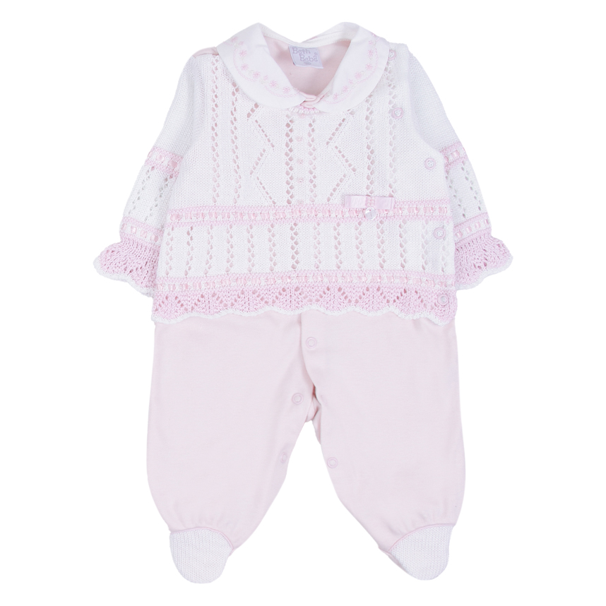 Saída Maternidade Beth Bebê Bordado Com Fita 2 Peças