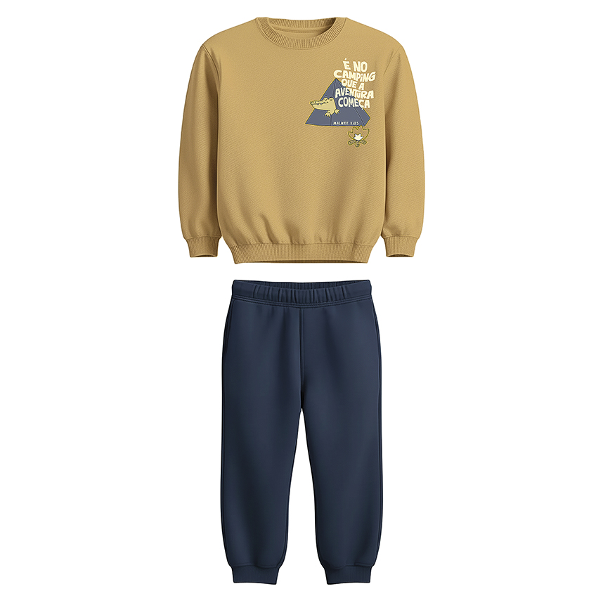 Conjunto Infantil Malwee Blusão Estampado E Calça